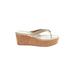 Coach Wedges: Slip On Platform Bohemian Ivory Solid Shoes - Women's Size 9 1/2 - Open Toe