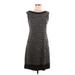 Papillon Blanc Casual Dress - Sheath: Gray Jacquard Dresses - Women's Size Medium