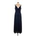 Foxiedox Cocktail Dress - Maxi: Blue Dresses - Women's Size Large