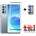4 in 1 per vetro Oppo Reno6 Pro Plus 5G vetro temperato 3D copertura completamente curva vetro Reno 5 6 Pro Plus protezione schermo per fotocamera HD