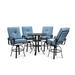 Winston Palazzo Round 4 - Person 42" Long Bar Height Outdoor Dining Set in Black | Wayfair PAL-5PC-B-M