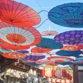 Gufeng-Parapluie japonais en papier huilé ukiyoshi classique parapluie à vent décoratif parapluie