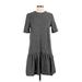 Banana Republic Factory Store Casual Dress - DropWaist: Gray Marled Dresses - Women's Size Small