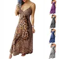 Summer women's 2023 New Strap women's Printed Dress Leopard Pattern Butterfly con scollo a v gonna