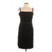 Evan Picone Cocktail Dress - Party Square Sleeveless: Black Solid Dresses - Women's Size 12