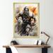 Design Art Patriot USA Football Player II On Canvas Print, Cotton in Gray/White | 20 H x 12 W x 1 D in | Wayfair FDP117132-12-20-GD