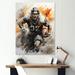 Design Art Patriot USA Football Player II On Canvas Print, Cotton in Gray/White | 40 H x 30 W x 1.5 D in | Wayfair PT117132-30-40