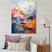 Design Art Combination Peaks Of Tranquility Metal in Blue/Orange | 32 H x 24 W x 1 D in | Wayfair PT116410-24-32