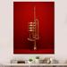 Design Art Regal Trumpet Triumph On Canvas Print, Cotton in Red | 20 H x 12 W x 1 D in | Wayfair PT116808-12-20