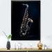 Design Art Saxophone Midnight Blue I On Canvas Print, Cotton in Black/Blue | 20 H x 12 W x 1 D in | Wayfair FDP116785-12-20-BK