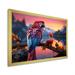 Design Art Red & Blue Parrots Radiant Plumage Sunset Metal in Blue/Red | 30 H x 40 W x 1.5 D in | Wayfair FDP118055-40-30-GD