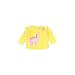 Little Me Long Sleeve Top Yellow Print Crew Neck Tops - Kids Girl's Size 18