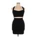 Express Casual Dress - Party Halter Sleeveless: Black Solid Dresses - Women's Size 10