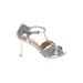 Billy Ella Heels: Silver Shoes - Women's Size 8 1/2 - Open Toe