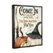 Stupell Industries Ba-817-Floater Come In Spooky Halloween Framed On Canvas Print Canvas | 21 H x 17 W x 1.7 D in | Wayfair ba-817_ffb_16x20