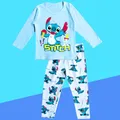 1-7Y Spring Autumn Children's Clothing Sets Stitch Boy Sleepwear Clothes Kids Pajamas Set Baby Girls