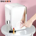 4L Mini Fridge Beverage Camping Cosmetics Portable Small Mirror Refrigerators for The Room Student