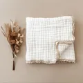 6 Layer Gauze Baby Blanket Lace Swaddle Wrap Soft Cotton Bath Towel Muslin Blanket for Newborn