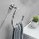 Silver Towel Ring Semi-Circular Stainless Steel Towel Ring Towel Holder Wall Mounted Towel Ring