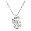 925 Silver Swan Pattern Pendant Necklace with Swan Sticky with Fine Diamonds