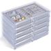 Rebrilliant 5 Drawers Acrylic Jewelry Organizer, Birthday & Back To School Gifts, Women Large Clear Jewelry Box | 9.2 H x 6.7 W x 6 D in | Wayfair