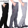 New black and white stripes elastic restaurant uniform Head Chef uniform Executive Chef pants