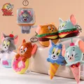 Original Tom and Jerry Plush Keychains Cosplay Cheese Toast Bagel Cake Jerry Hamburger TOM Lovely