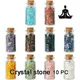 10 Different Gem Bottle Crystals and Healing Stone Chakra Healing Crystal Bottle Witchery Gem Set