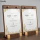 A4 210x297mm T Shape Acrylic Sign Holder Display Stand Table Menu Paper Service Label office Club