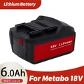 Lastest Upgraed 18V 6.0Ah Battery for Metabo Power Tool Drills Drivers Wrench Hammers Grinder for