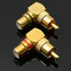 2pcs Right Angle RCA Male To Female Adapters Quality 90 Degree Brass RCA Connector Plug Adapters