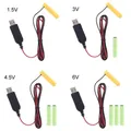 Y5GE LR03 AAA Battery USB Power Supply Cable Replace 1 to 4pcs AAA 1.5V Battery For Electric Toy