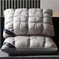 Luxury 3D Bread Goose Down and Feather Bed Pillows for Sleeping Bedding 100% Cotton Cover with