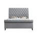 Red Barrel Studio® Ilgar Upholstered Sleigh Bed Upholstered, Wood in Black/Gray | 63.8 H x 81.9 W x 101.2 D in | Wayfair