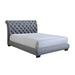 House of Hampton® Herika Upholstered Sleigh Bed Upholstered, Wood in Black/Gray | 47.44 H x 67 W x 94.49 D in | Wayfair