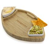 Union Rustic Coutu Bamboo Chips & Dip Platter Bamboo in Brown | 2 H x 10 W x 16 D in | Wayfair 4F0DA29071764FD0831D7EF03BFEFFF3