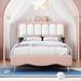 Gemma Violet Erik Platform Bed Upholstered/Velvet in Pink | 48 H x 44 W x 78 D in | Wayfair 8F9855D1E8B54AF6BADD86E37FA99547