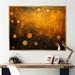 Wrought Studio™ Amber Asteroids Solar System Space - Our Solar System Canvas Wall Art Metal in Yellow | 24 H x 32 W x 1 D in | Wayfair