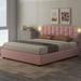 Latitude Run® Cedriana Platform Storage Bed Upholstered/Polyester in Pink | 45.3 H x 63.4 W x 83 D in | Wayfair E0FBFF2CC9C9409A9D072AD2838F9653