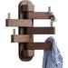 Red Barrel Studio® Aaniya Solid Wood Wall 5 - Hook Wall Mounted Coat Rack Wood in Brown | 11.8 H x 5.5 W x 3.15 D in | Wayfair