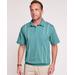 Blair Men's John Blair Piped Banded-Bottom Polo - Green - LGE