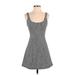 Forever 21 Casual Dress - Mini Scoop Neck Sleeveless: Gray Dresses - Women's Size Small