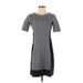 J.Crew Factory Store Casual Dress - Shift: Gray Solid Dresses - Women's Size 0