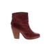 Rag & Bone/JEAN Ankle Boots: Burgundy Shoes - Women's Size 38