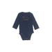 Just One You Made by Carter's Long Sleeve Onesie: Blue Bottoms - Size 6 Month