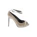 Zac Posen Heels: Pumps Stiletto Glamorous Ivory Shoes - Women's Size 6 1/2 - Peep Toe