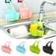 New Sink Shelf Soap Sponge Holder Clip Dish Drainer Drying Rack Silicone Storage Basket Bag Bathroom Holder Kitchen Accessories Tool