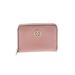 Tory Burch Leather Wallet: Pebbled Pink Solid Bags