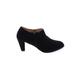 Journee Collection Ankle Boots: Black Print Shoes - Women's Size 12 - Almond Toe