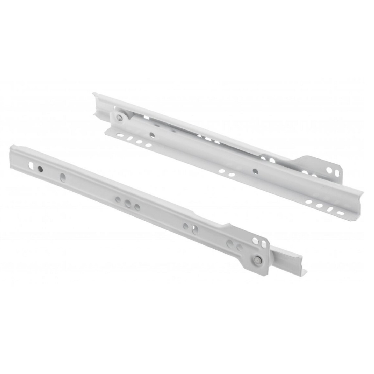 MS Beschläge 4-teilig Schubladenschienen Weiß Paar Rollschubführungen 20kg Traglast 300mm Image